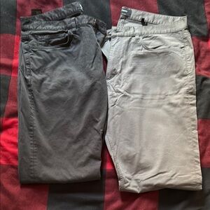 Men's Theory Gray and Black Pants
